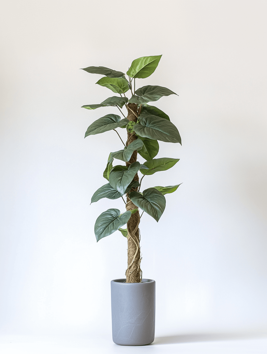 Healthy green plants with colorful Plantpal watering globes for automatic watering