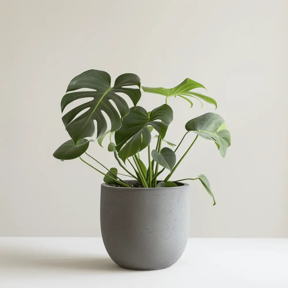 Healthy green plants with colorful Plantpal watering globes for automatic watering