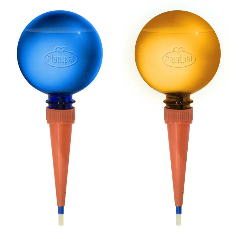 Pack of 2 Blue and Orange Plantpal Watering Globes - Blue and Orange - Plant Watering